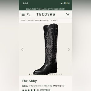 Black TECOVA cowgirl boots